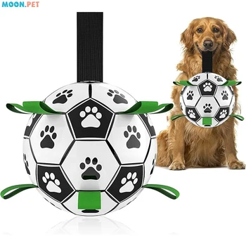 Interactive Dog Soccer Toy Football Ball Inflated Training Toy for Dogs Outdoor Border Collie Balls for Dogs Pet Supplies