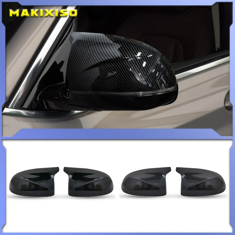 

Carbon Fiber/ABS Rearview Mirror Covers For BMW X3 G01 X4 G02 X5 G05 X6 G06 X7 G07 2018-2022 M Style ABS Gloss Black