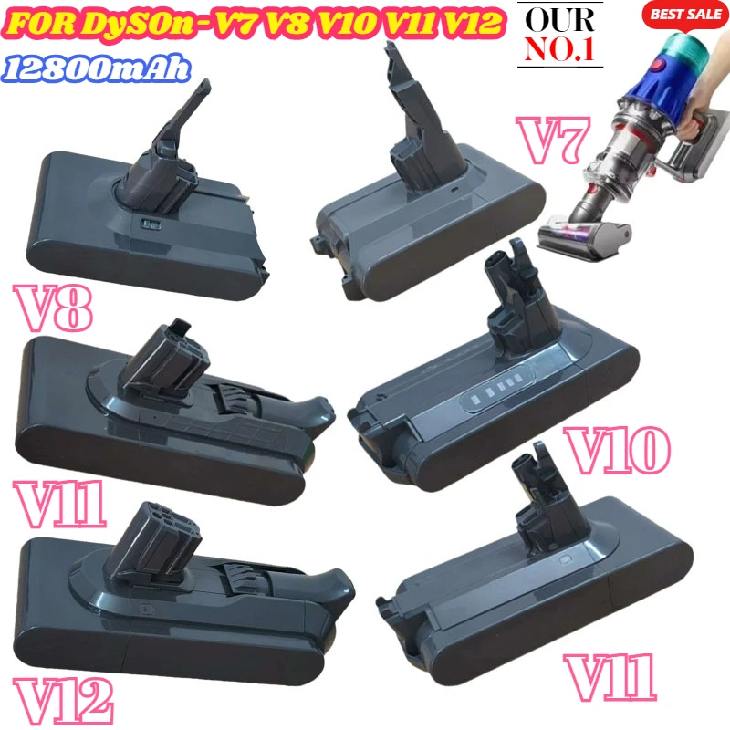

Vacuum Cleaner Rechargeable Battery for Dyson V7 V8 V10 V11 V12 Series SV07 SV09 SV10 DC62 Absolute Fluffy Animal Pro Bateria