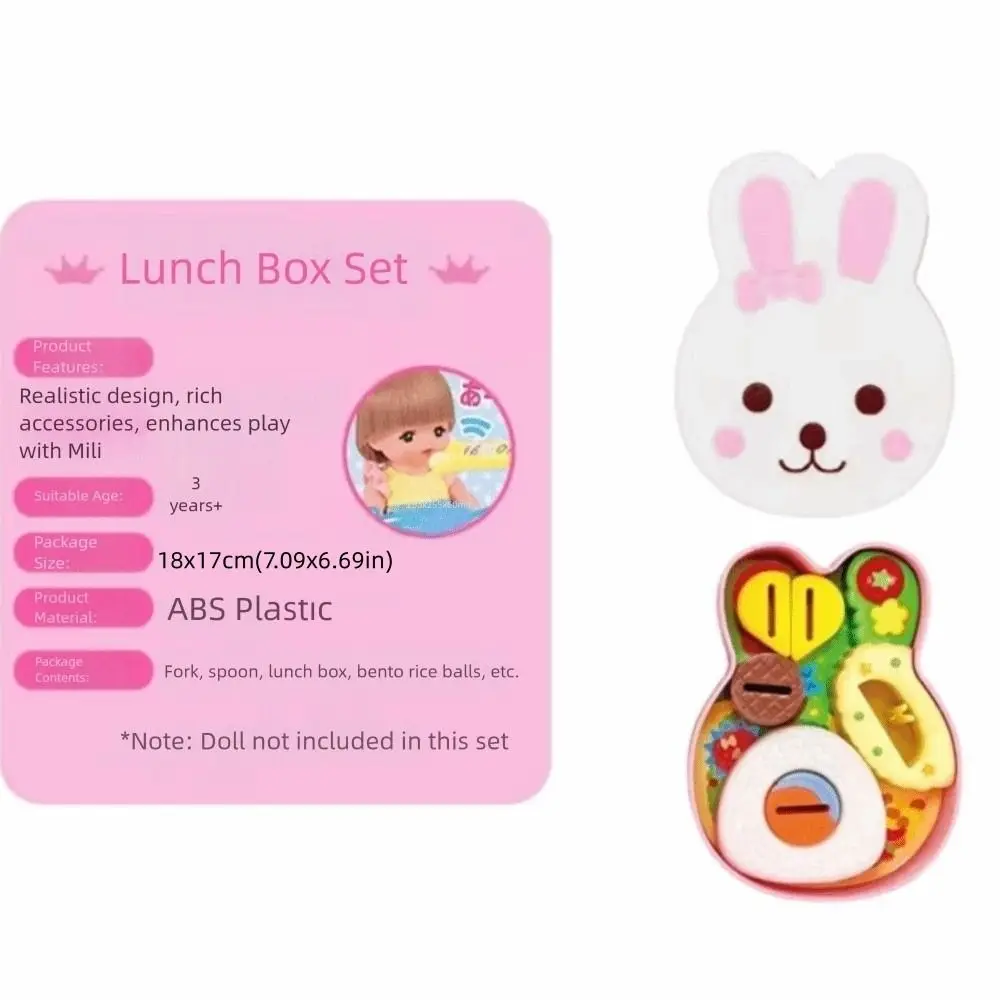 Novelty Rabbit Shape Food Feeding Pretend Play Simulation Model Lunch Box Pudding Early Education Kawaii Play House Toys