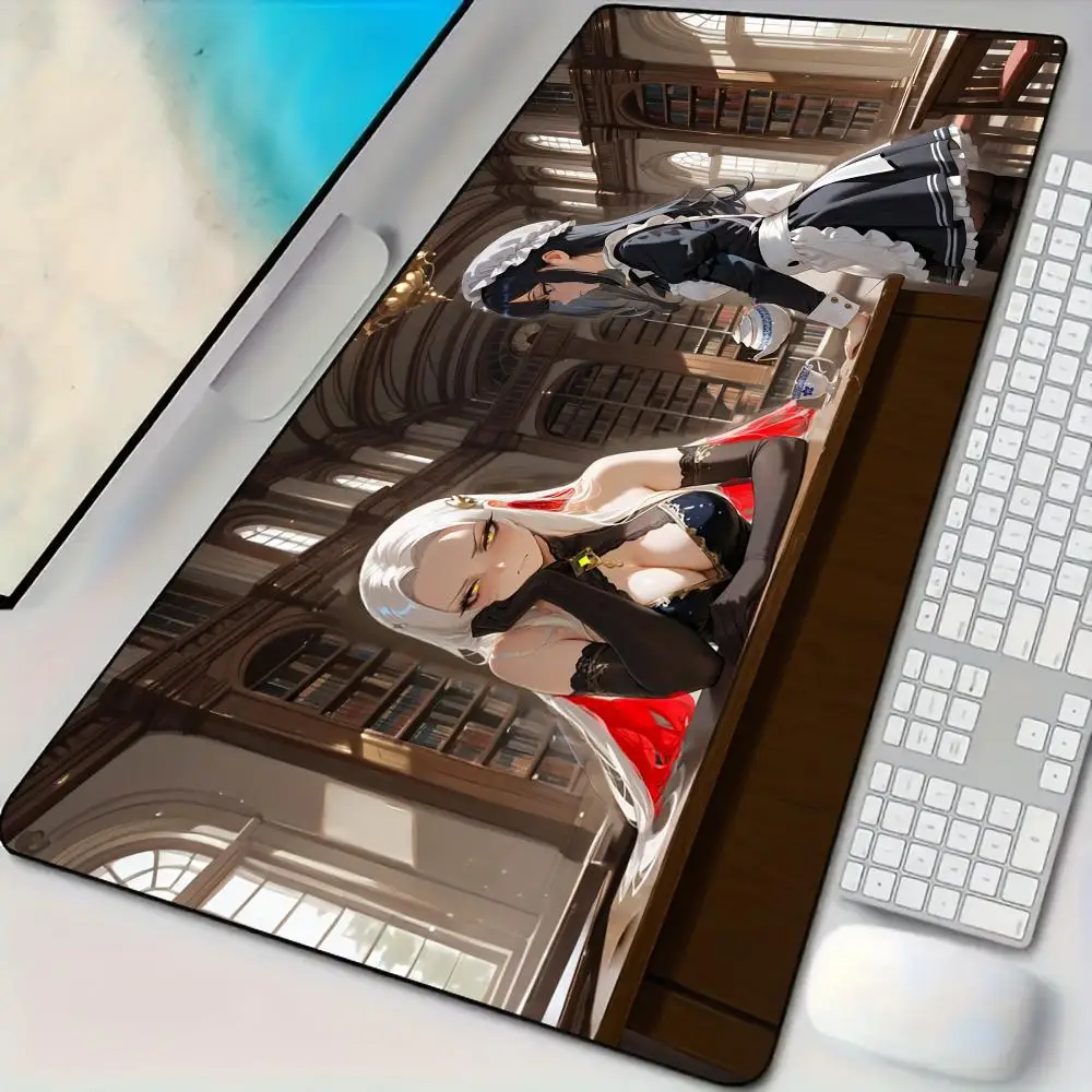 

Anime girl theme Mouse Pad Desk Mat with Stitched Edges non-Slip rubber base gamer pc accessories Gaming mat Extended pad