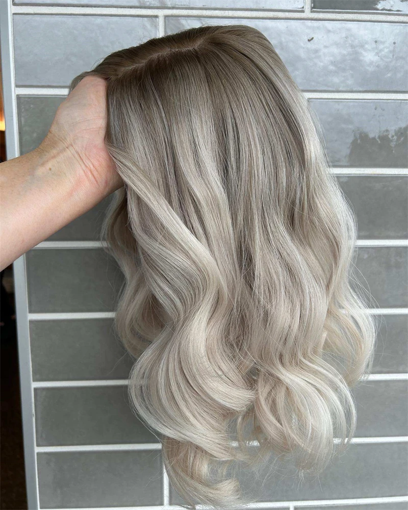 خصلات الشعر المستعار الإنسان جذور الرماد البلاتين الأبيض شقراء الدانتيل الباروكات الأمامية للنساء الشعر البرازيلي HD أعلى شعر مستعار الدانتيل غلويليس الباروكات الحقيقية