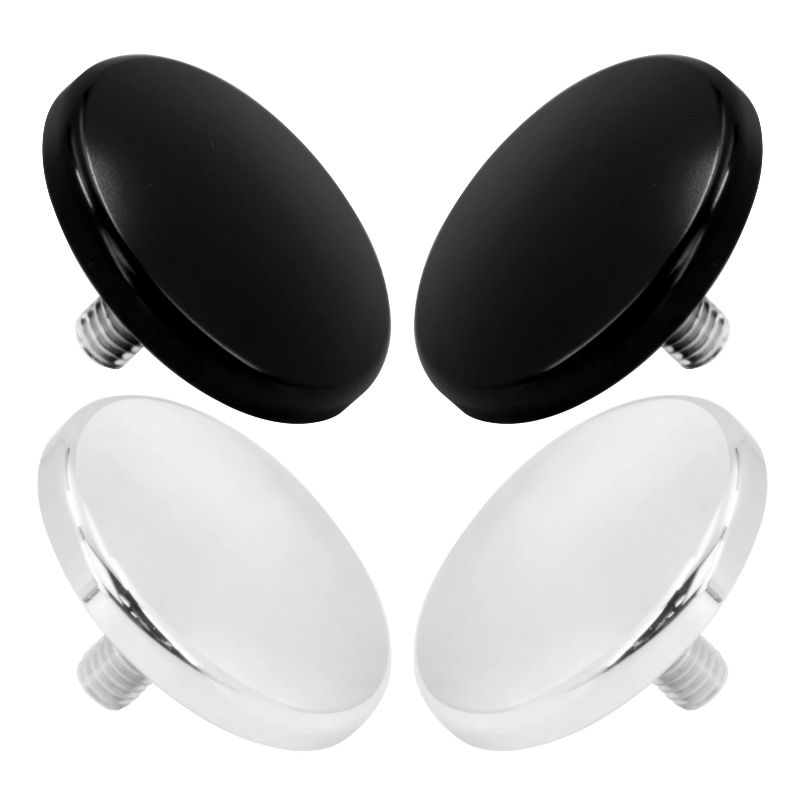 Motorcycle Inner Fairing Mirror Plugs Black/Chrome For Harley Touring Batwing Street Electra Glide FLHT 96-16 Tri Glide 2009-14