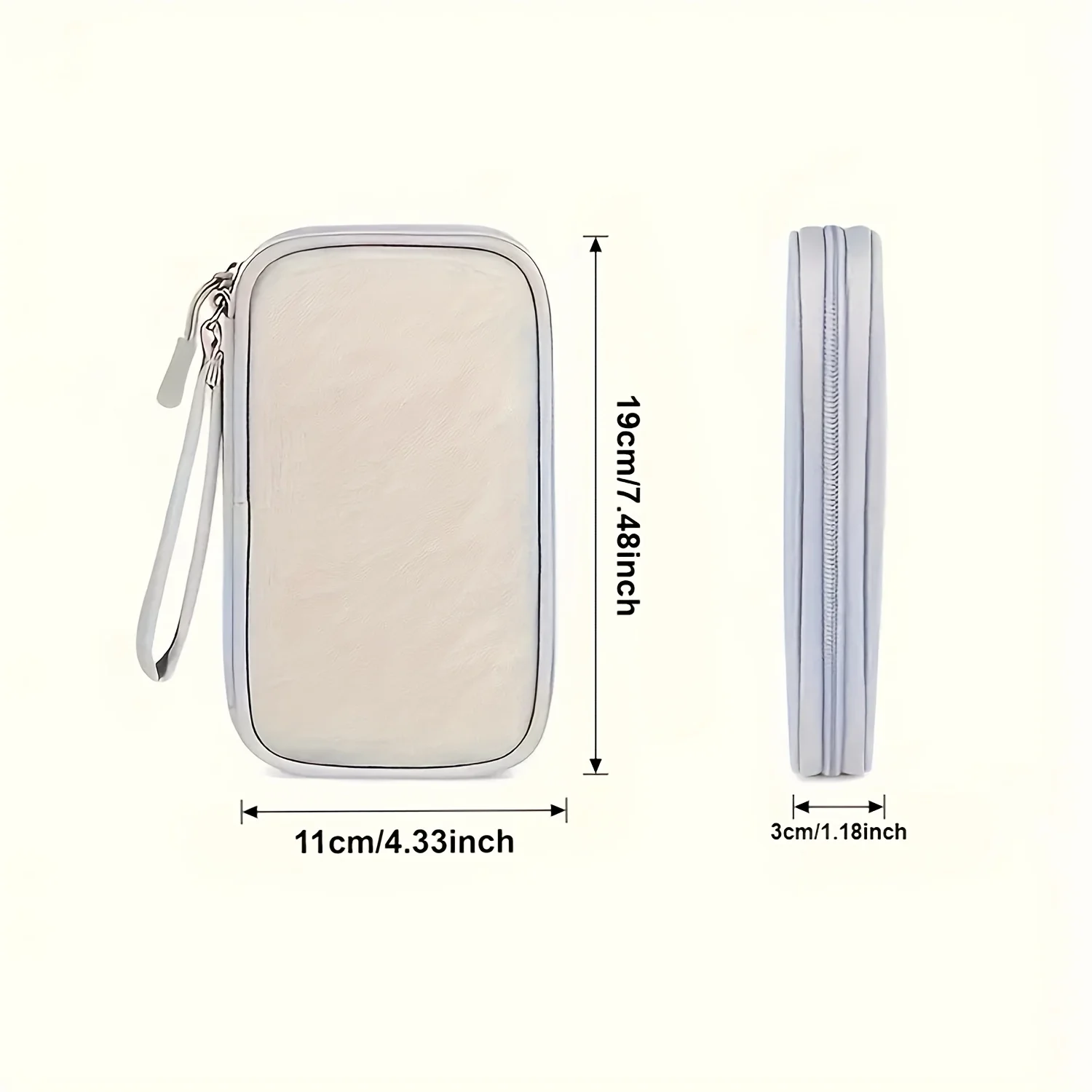 1 Piece Digital Travel Storage Bag, Compact and Lightweight Double-Layer Digital Storage Bag, Suitable for Vacation Travel, Unisex, to Store Data Cables, Power Banks, Mice and Other Accessories