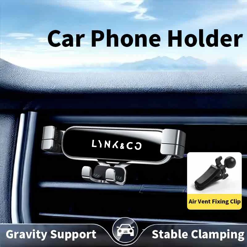 الجاذبية حامل هاتف السيارة تنفيس الهواء جبل كليب حامل هاتف GPS دعم ل LYNK & CO 01 02 03 + 05 06 09 PHEV 09 MHEV