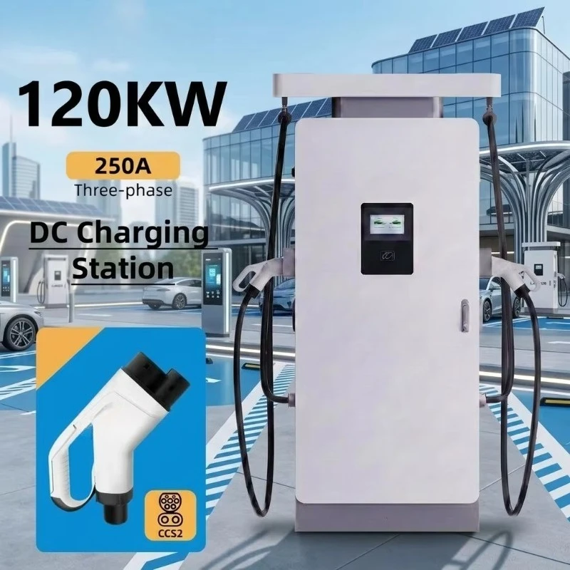 New Langrun 120kW DC EV Charger CCS2 Interface Optimized Energy Consumption Liquid Cooling Scalable 80-600KW Power for