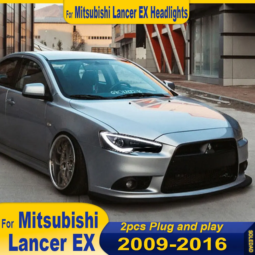 Car Lights For Mitsubishi Lancer EX 2009-2018 Headlight LED Projetor head Lamp Daytime Running Light Automotive Accessories