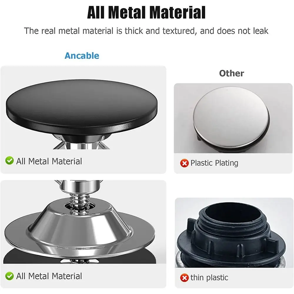 غطاء ثقب بالوعة معدني من الفولاذ المقاوم للصدأ ، صنبور المطبخ ، منع التسرب ، سدادة ثقب الصنبور #4