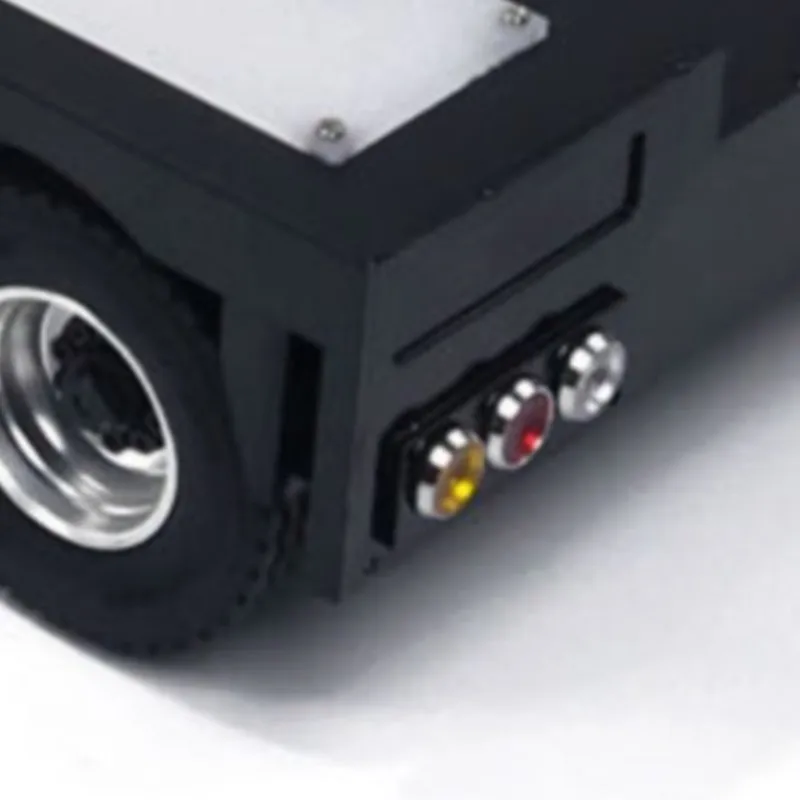 

RC 4Axle Trailer Metal Extendable Semi-trailer Rear Light LED for Toy 1/14 Scale Remote Control Tractor Truck Car Trailers Model