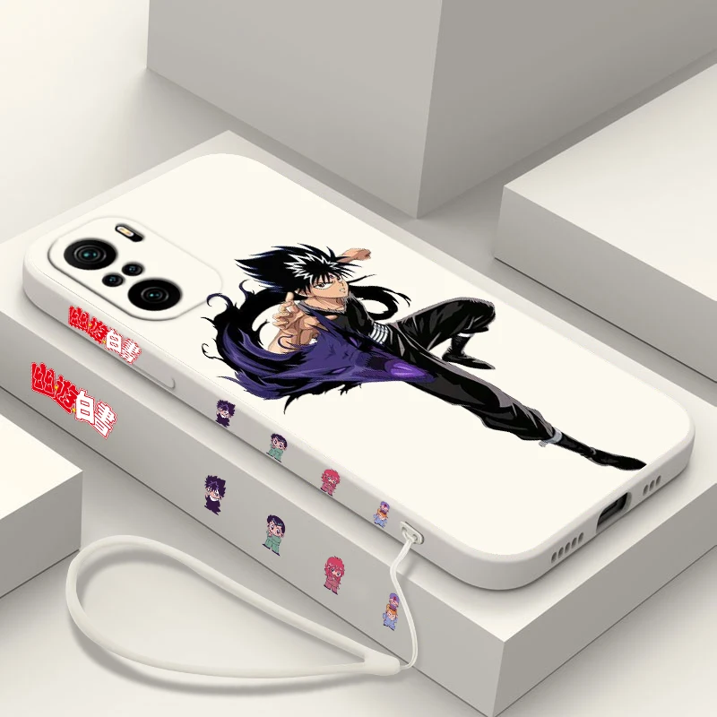 Yu Yu Hakusho Hiei For Xiaomi Redmi Note 13 12 12Pro 11 11S 11T 10S 10 Pro Plus 5G Liquid Left Rope Phone Case