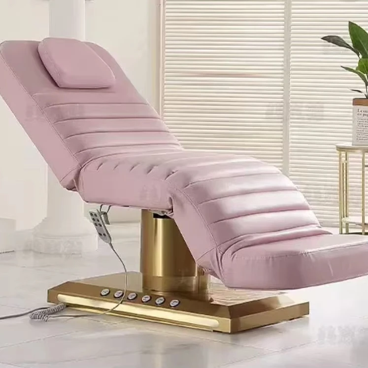 

Gold Esthetician Massage Table Beauty Salon Furniture Lash Bed Cosmetic Electric Spa Beauty Facial Massage Bed
