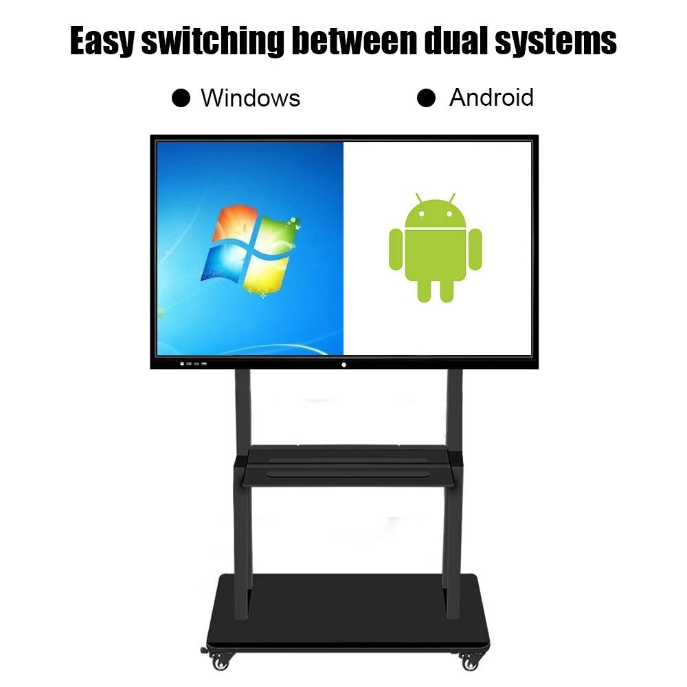 VETO 55 65 75 86 98 بوصة لوحة ذكية شاشة لمس تفاعلية لوحة مسطحة تفاعلية لاجتماع التعليم