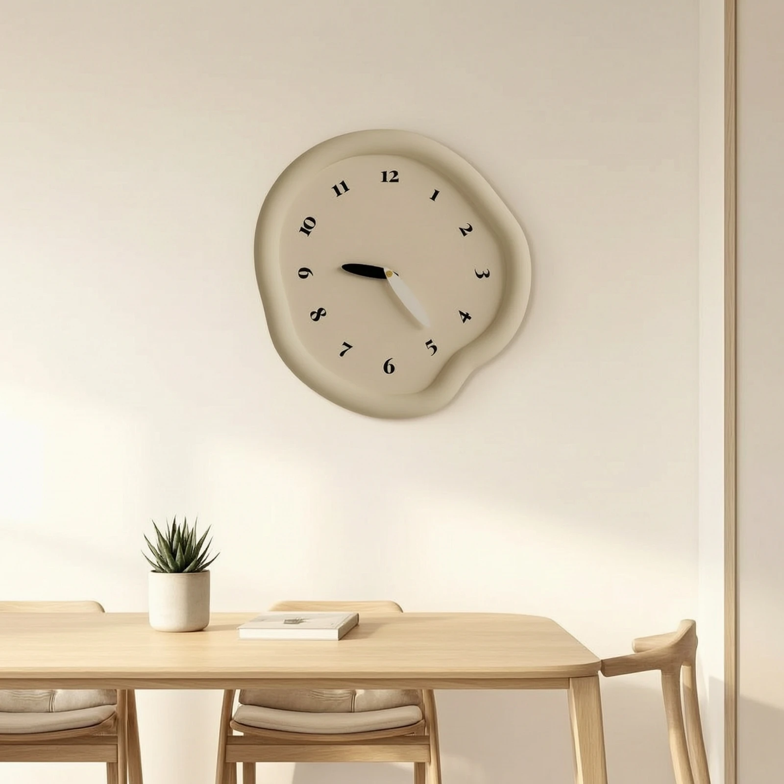 Arabic Numeral Wall Clock Neutral Analog Wall Clock Decorative Classic for Living Room, Bedroom