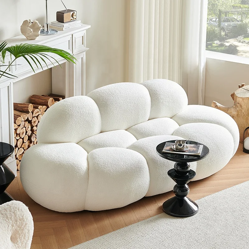 

Padded cloud teddy living room sofa compression sofa in the box does not need to be assembled