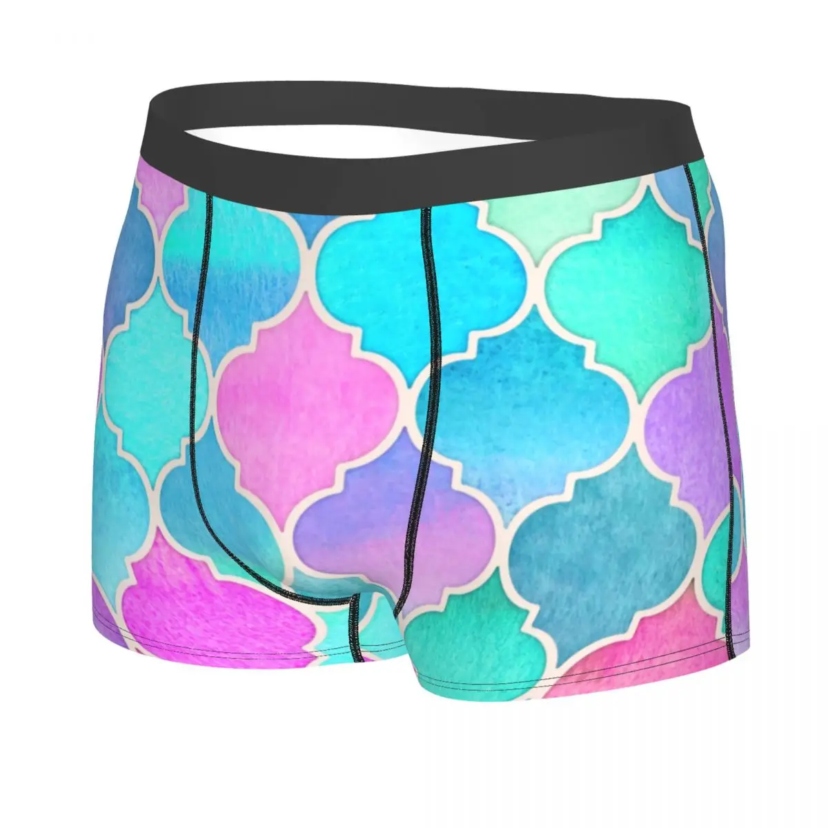 Custom Bright Moroccan Morning Pretty Pastel Color Pattern Boxer Shorts For Homme Underwear Panties Briefs Breathable Underpants