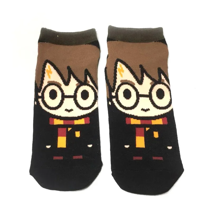 Calcetines de la serie Harried Movie & TV para niños y niñas, medias deportivas de Hermione, Ron Malfoy Magic Academy, insignia, accesorios de