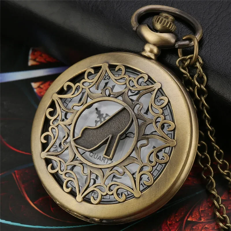 Bronze Hollow-Out High-Heeled Shoes Shape Unisex Quartz Analog Pocket Watch Sweater Necklace Chain Gift Reloj De Bolsillo