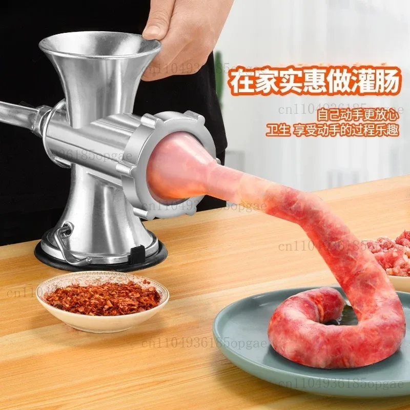 Meat Grinder Manual Stainless Steel Meat Mincer Sausage Stuffer Filler Handheld Meat Ginding Machine