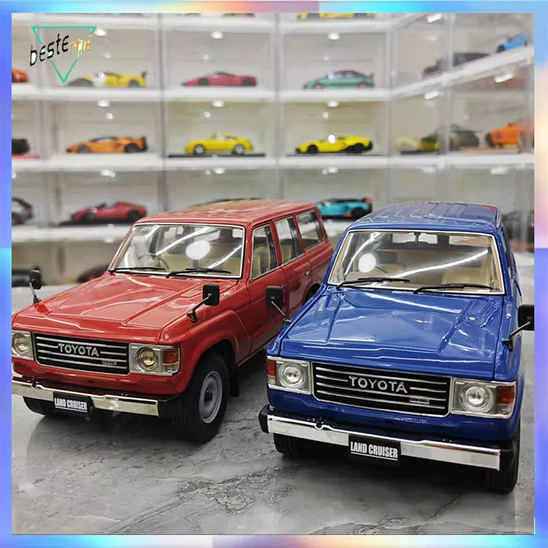 

1:18 модель автомобиля Kyosho Land Cruiser LC60, модель автомобиля из сплава, открытый, коллекционный орнамент для комнаты, подарок на день рождения