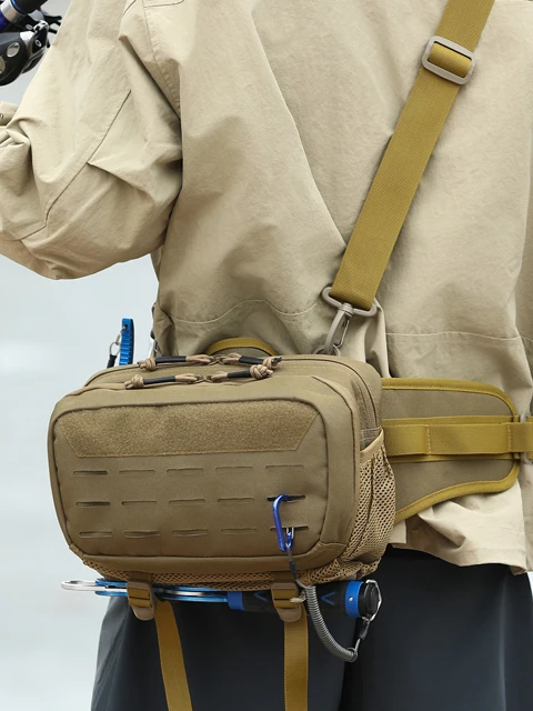 新しい多機能ウエストバッグプロの釣り狩猟クロスボディバックパックオックスフォード布防水春夏秋