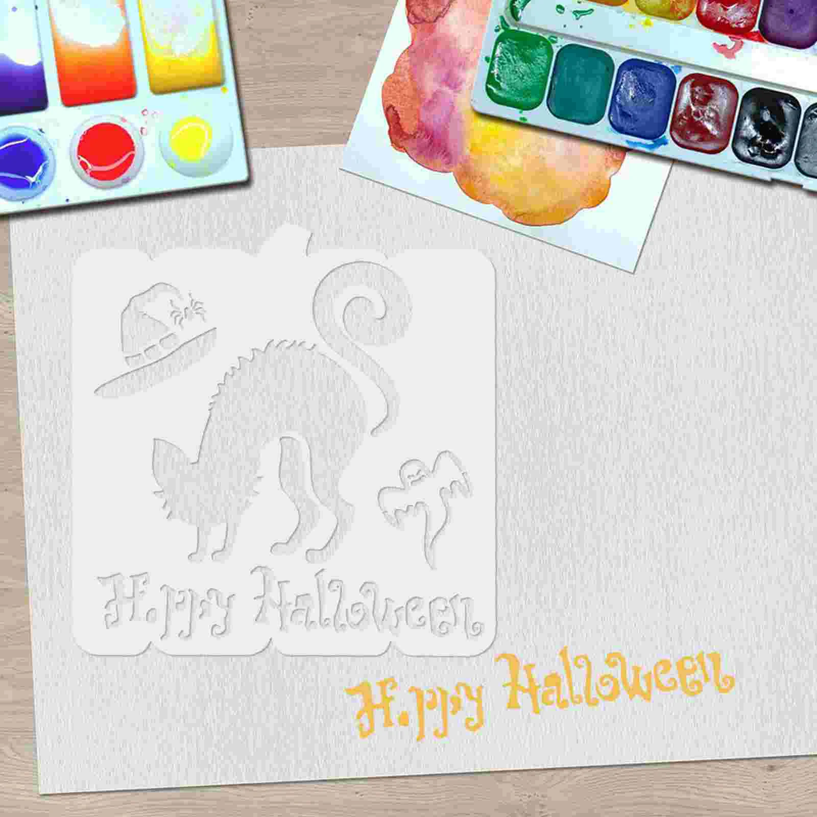 Craft Drawing Stencil Halloween Template Door Mat Stencils Baking Pumpkin Carving Ghost Decor