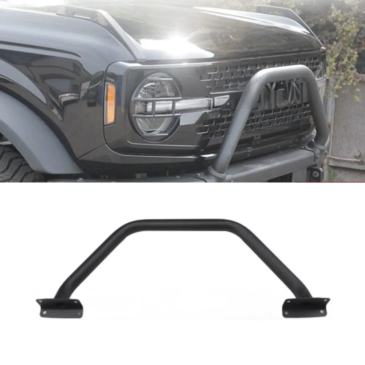 

Car Front Bumper Lip Front Bumper Splitter Spoiler Diffuser Guard Protector For Ford Bronco 2021-2023 Body Kit Car Accessories