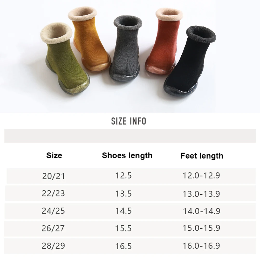 

Baby Grey Cotton Anti-Slip Socks Size 22 23 Toddler Skid Resistant Warm Winter Breathable Sweat Absorbing Floor Socks
