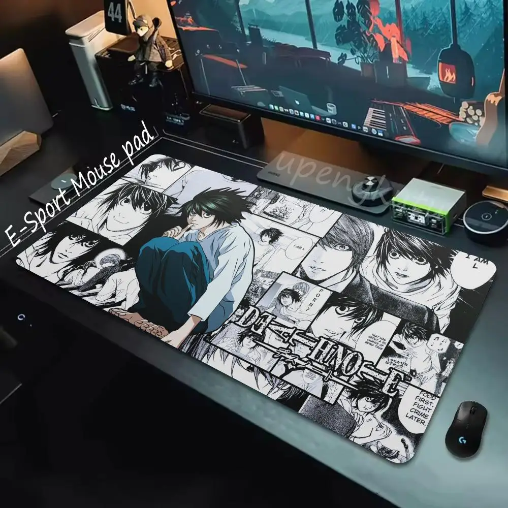 

Death Note XL Anime Mousepad HD Printing Computer Gamers Locking Lock Edge Mouse Pad XXL 900x400mm Keyboard PC Desk Pad