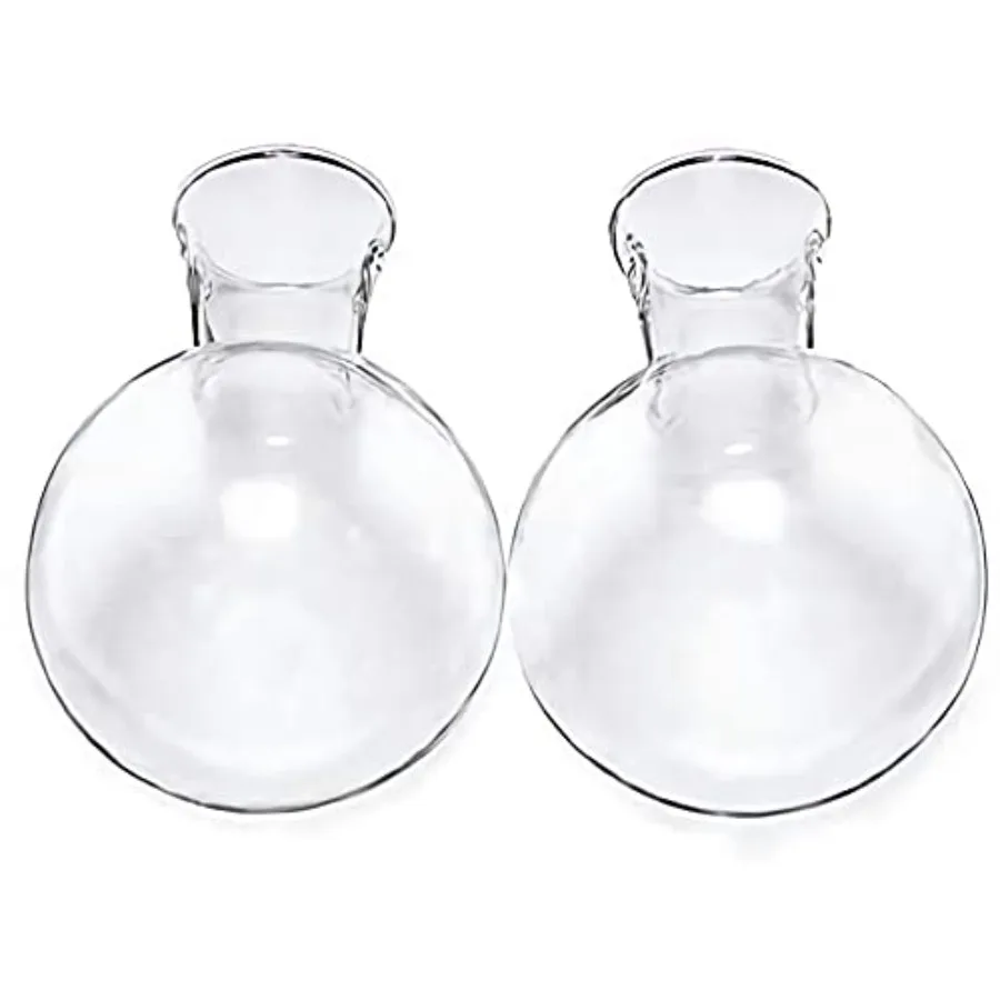 Glass Bulb Vase Replacement 2-Pack with Side Holes, 1.54
