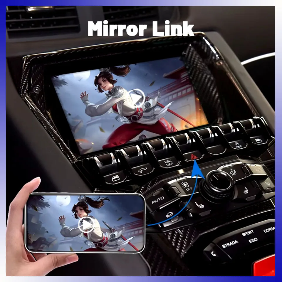 RideMedia Latest Apple Maps GPS Siri Voice Comand BT Music Android CarPlay Solution for Lamborghini Aventador LP700 720 750