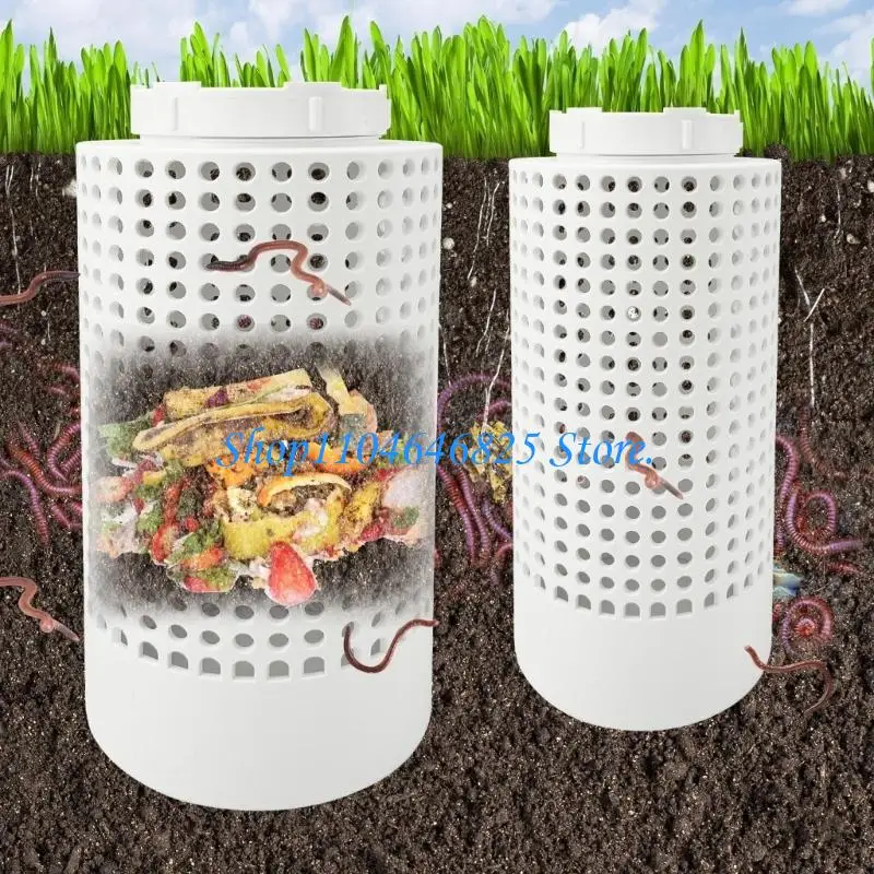 Recyclable Durability Plastic Composting Bin Compacts For Home Garden Waste Management Easy Cleaning