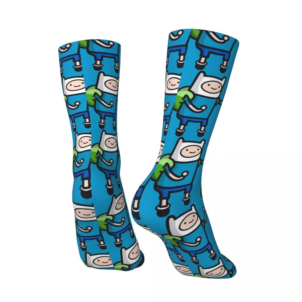 Calcetines de hombre Adventure Time televisión animada medias pequeñas Finn otoño Casual calcetines suaves transpirables ciclismo calcetines antideslizantes