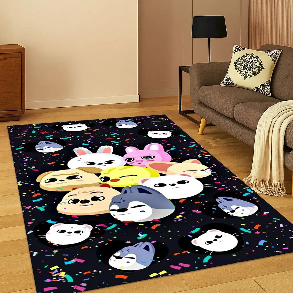 Kpop Star S-Stray Kids Hyunjin Carpet Rug for Bedroom Living Room Sofa Home Doormat Home Decor,Area Rug Non-slip Floor Mat Gift