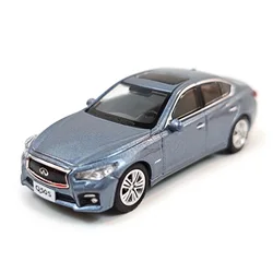 Paudi-Coche en miniatura de simulación de aleación blanca Infiniti Q50S, maqueta de Metal fundido a presión, vehículos, juguetes, pasatiempos para adultos, escala 1:64, 1/64