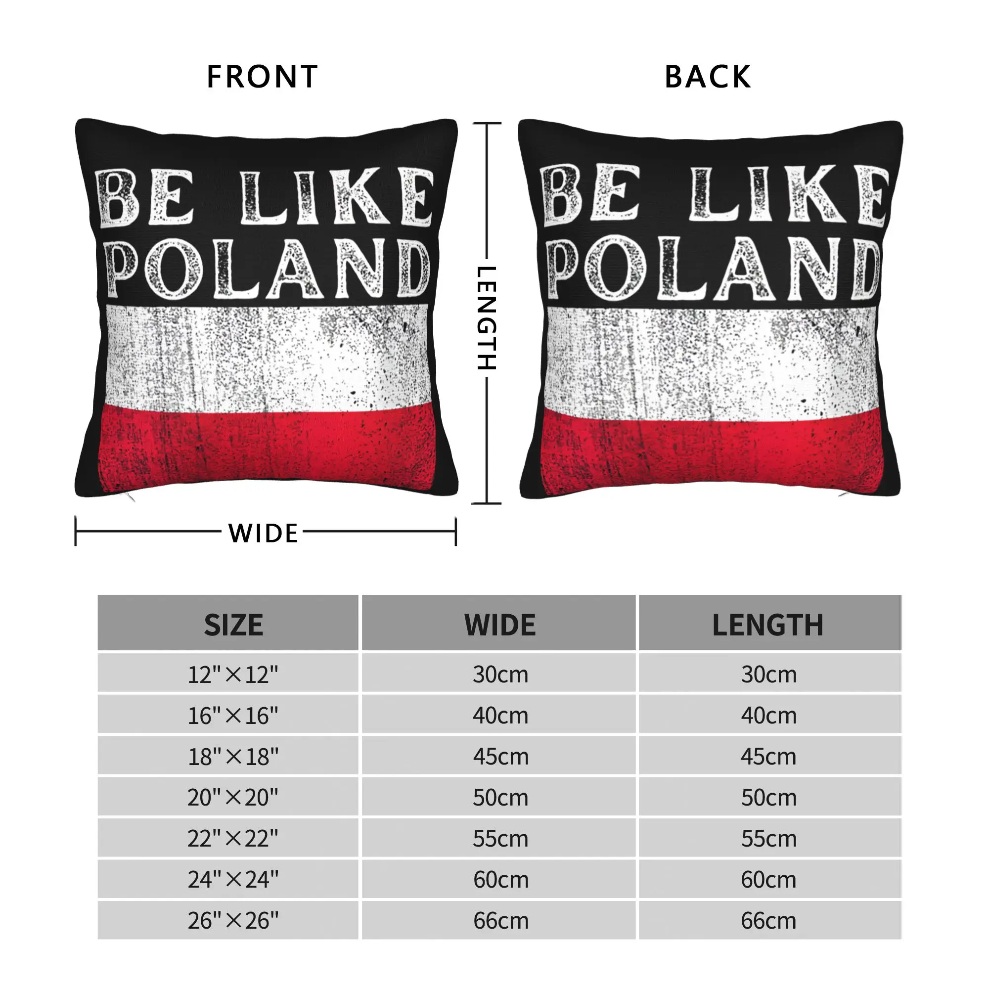 Be Like Poland Polish Pride Square Pillow Case Polyester Decorative Pillow  , Awesome Cushion Covers