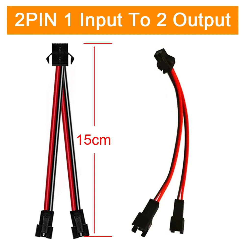 2Pin 3Pin 4Pin 5Pin 6Pin LED Splitter Connector JST SM Male Female Wire Cable For WS2812 WS2811 SK6812 RGB RGBW Led Strip