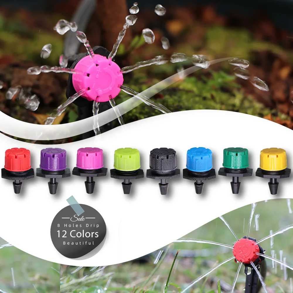 30-800PCS Garden Irrigation Nozzle Adjustable Dripper Sprinkler Emitter Micro Drip Balcony Yard Greenhouse Watering Spray