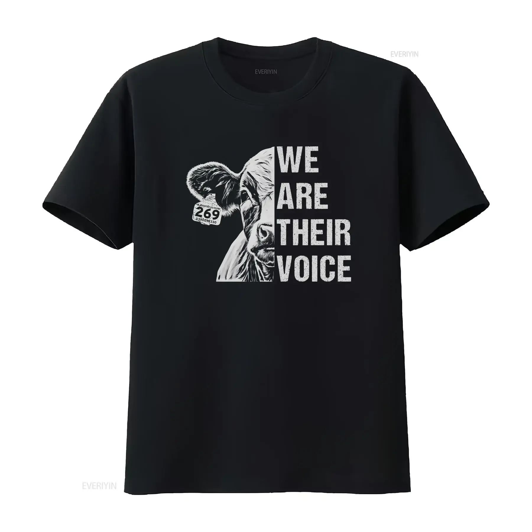 Vegan T shirt Activism cow We are their voice calf veganism activist Animal Liberation gift for plant based vintage Washed