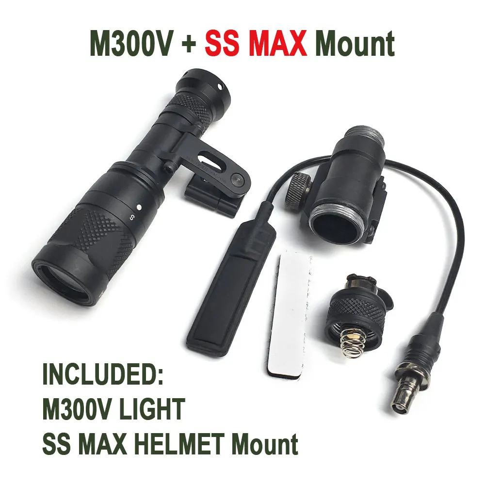 NONE Taktische ss max helm licht halterung mit m300v ir m600v ir m300b m300c m600b taschenlampe sotac ausrüstung 6
