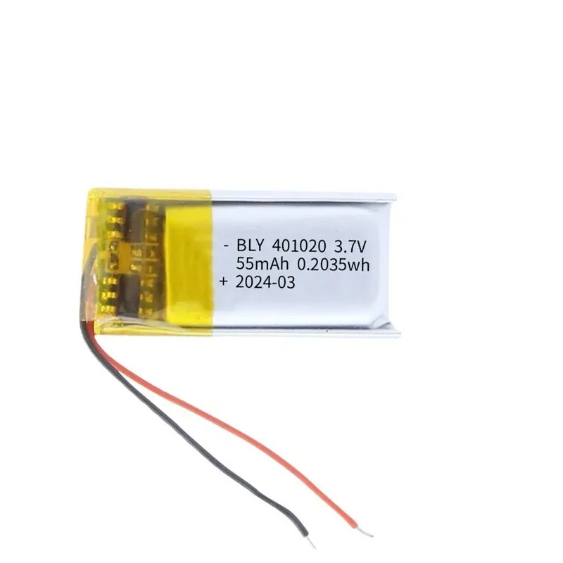 5PCS 3.7V 55mAh 401020 Rechargeable Li-polymer Battery for Watch Beauty Equipment Bluetooth Earphones Selfie Stick Smart Watch