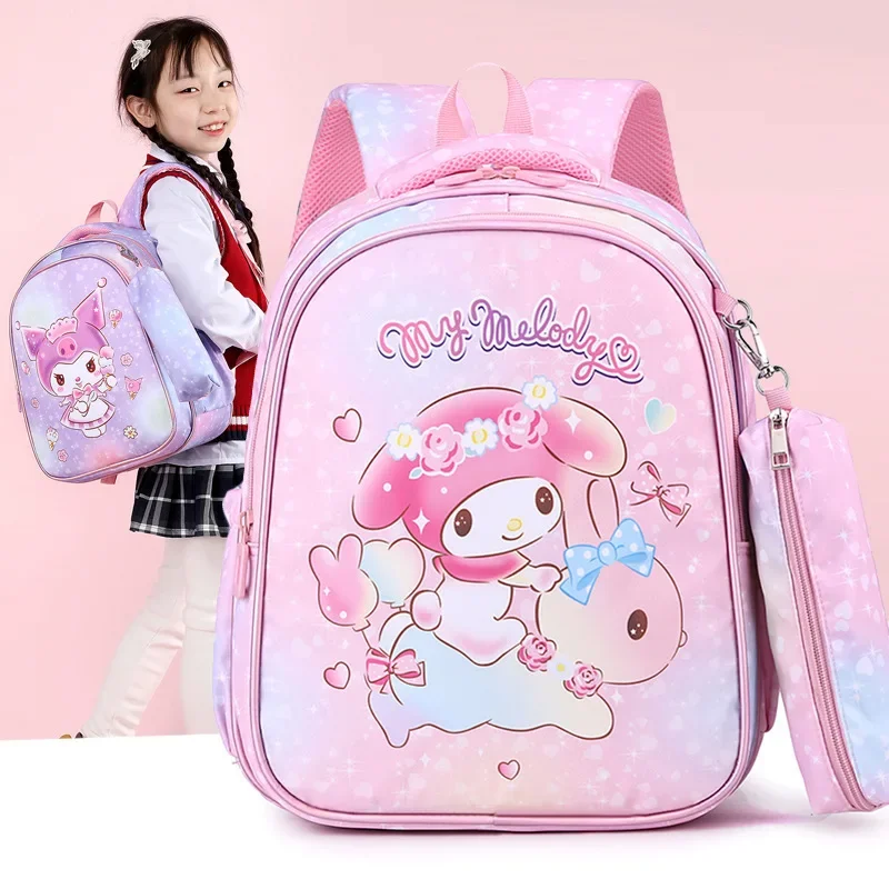 Sanrio New Clow M Schoolbags for Boys and Girls Cartoon Cute Children Lightweight Double-Shoulder Backpack