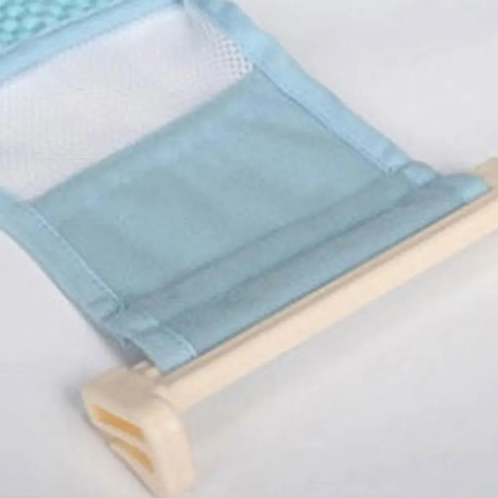 

Сетчатое сиденье-гамак для купания младенцев, синее, безопасное, противоскользящее, для ванной, подушка для поддержки при купании без помощи рук