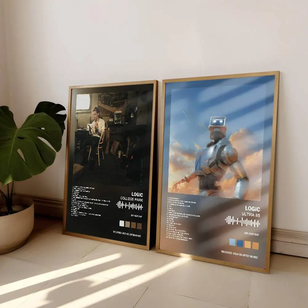 Logic  Album Cover Poster Self-Adhesive Art Waterproof Paper Sticker Coffee House Bar Room Wall Decor