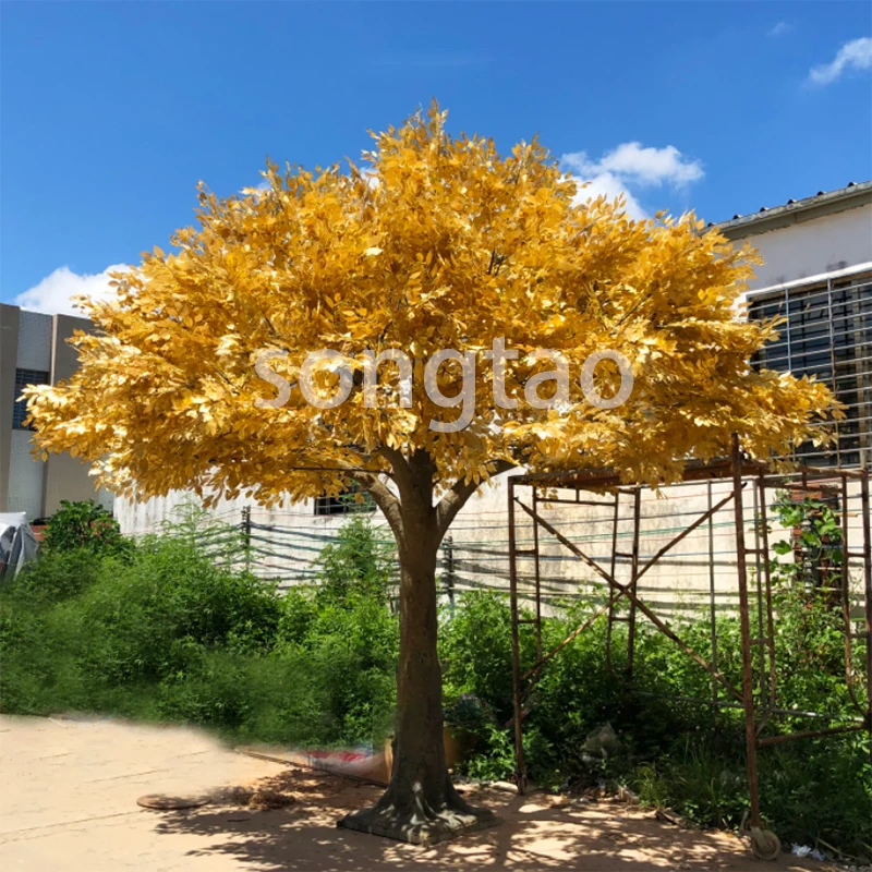 

custom.songtao Customized High Quality Outdoor Decoration Tree Yellow Maple Tree Large Artificial Tree Wedding Decoration