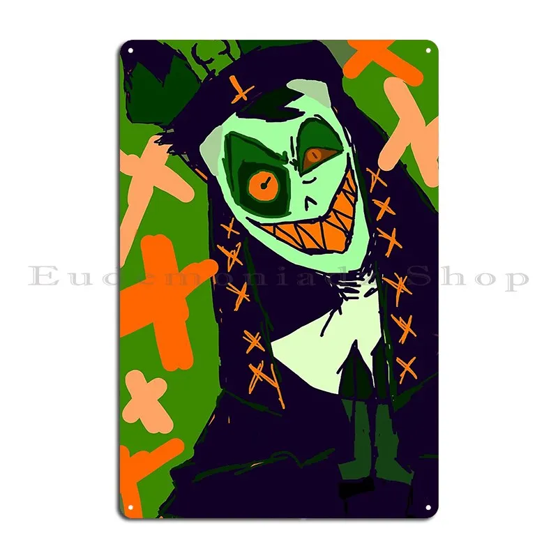 Alastor Nun Green Metal Sign Plaques Wall Decor Print Wall Decor Decoration Tin Sign Poster