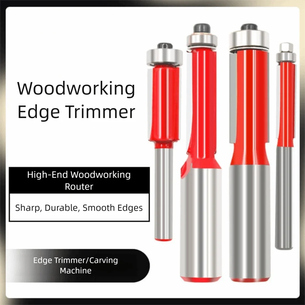 Dubbele Rand Schacht Frees Met Lager 6.35mm Schacht Houtbewerking Router Bit 8mm Schacht 6mm Schacht Flush trim Router Bit