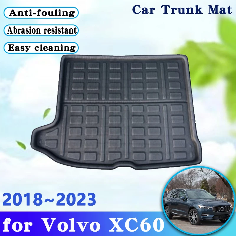 

Car Rear Trunk Floor Mat For Volvo XC60 Accesories 2018~2023 Waterproof Rear Boot Cargo Trunk Tray Carpet Storage Pad 2022 2021