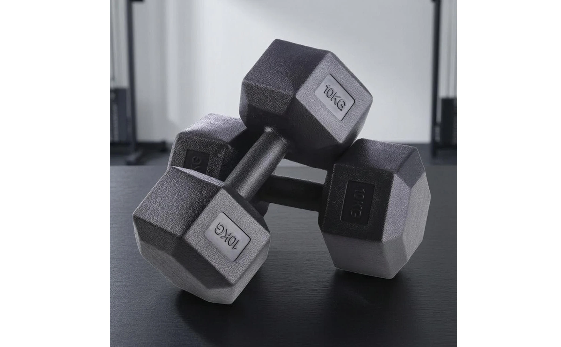 Hex Dumbbells Cast-Style Hex Dumbbell Hexagonal Dumbbells Flat-Sided Strength Training Weights Long-Lasting