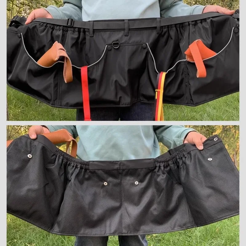 헤비 듀티 개 훈련 앞치마 옥스포드 천 방수 멀티 포켓 야외 애완 동물 훈련사를 위해 필요한 조절 가능한 허리 밴드