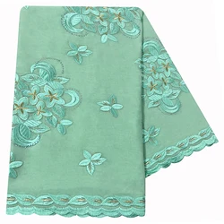 High Quality 100% Cotton Fabric Rayon Cotton Thread Eembroidered Scarf African Women Hijab Muslim Scarf Dubai Excellent Style